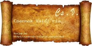 Csernok Valéria névjegykártya
