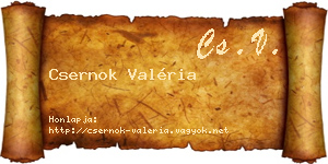 Csernok Valéria névjegykártya