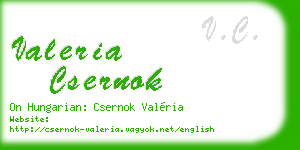 valeria csernok business card